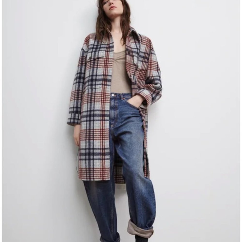 Versatile Zara Plaid Shacket NWT - Picture 11 of 15
